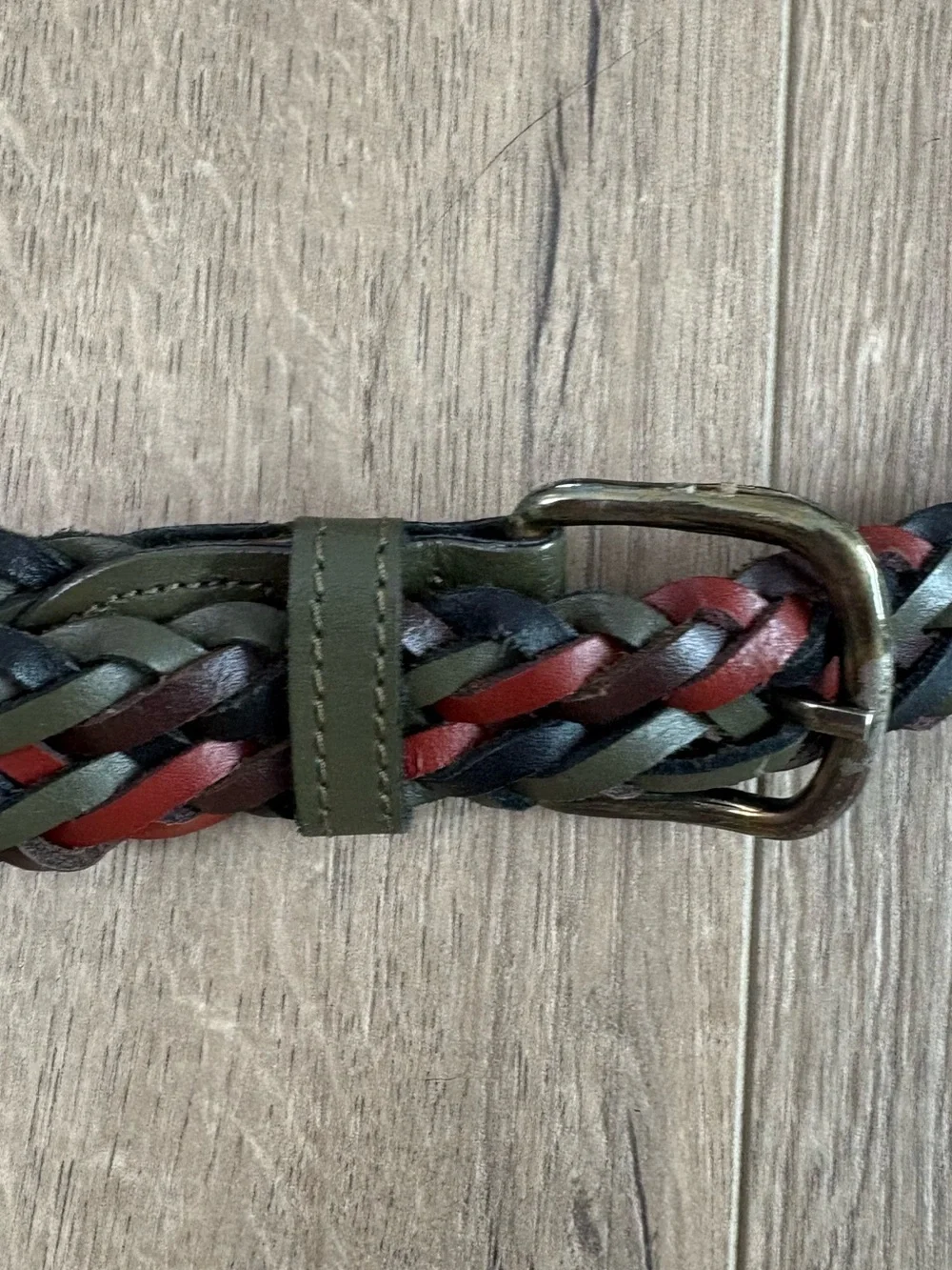 Argentina Leather Belt Men’s Size XL Tri Color Braided